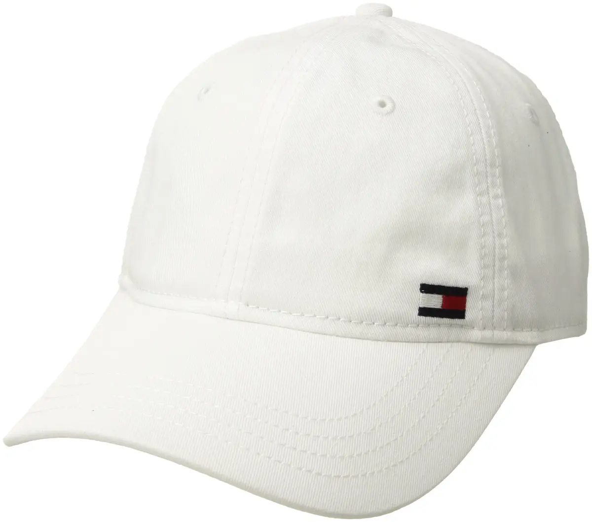 Tommy Hilfiger Men's Billy Corner Flag Dad Hat - Classic White, One Size - main product image