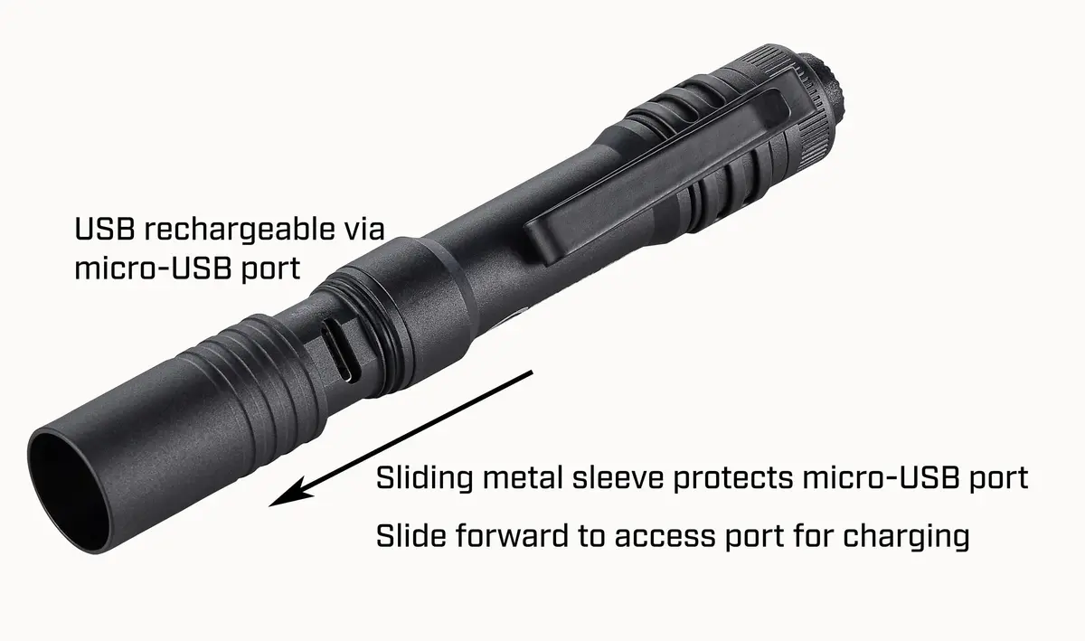Streamlight MicroStream USB Rechargeable LED Flashlight 250 Lumens | Compact, Durable & Water-Resistant - view 4
