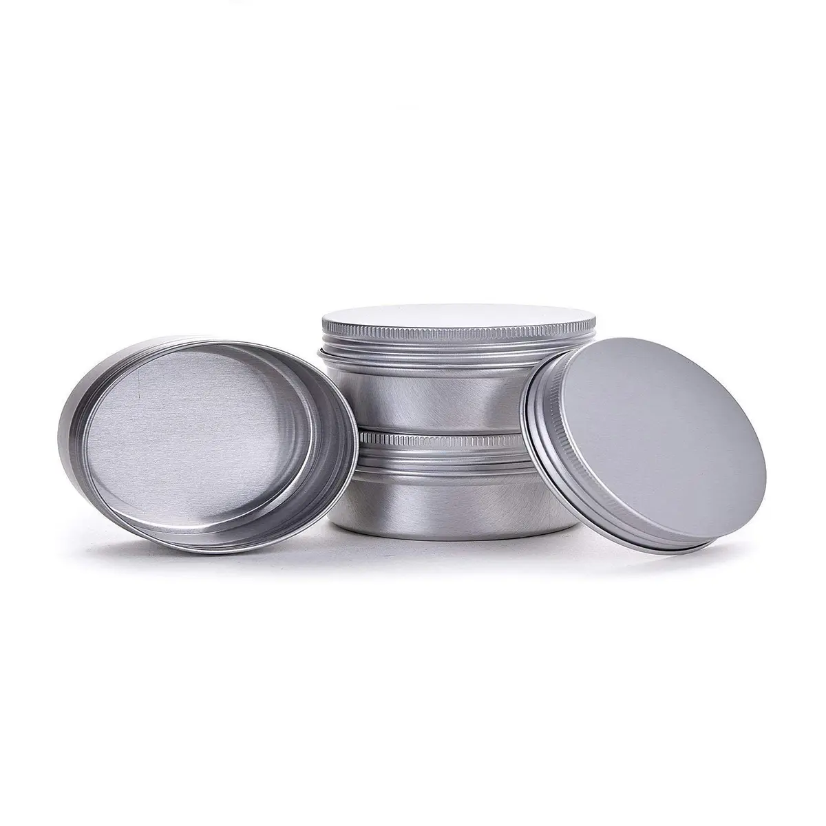 Hulless 12 Pack 1 Ounce (30 ml) Aluminum Tin Jars with Screw Lids | Refillable Cosmetic Containers - view 6