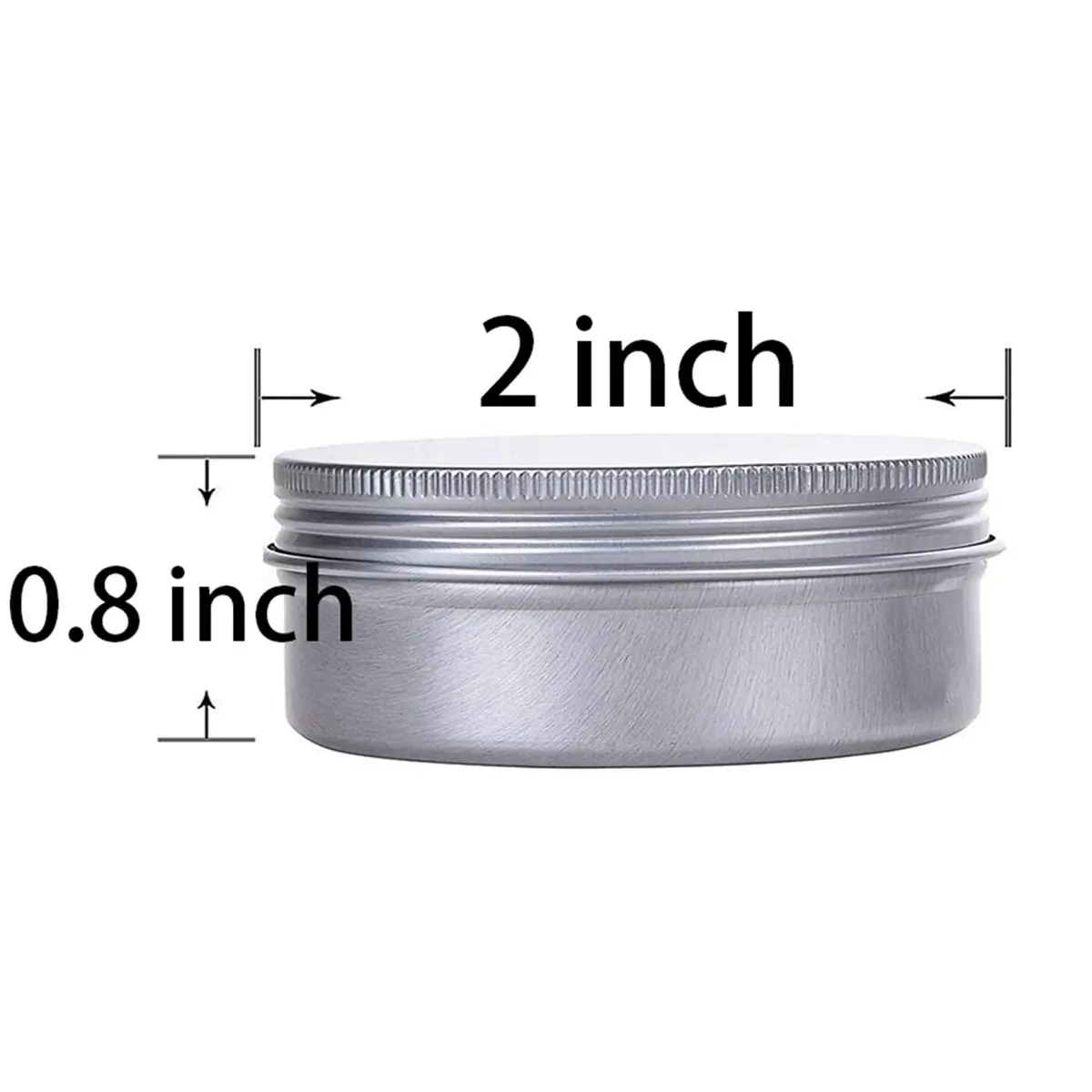 Hulless 12 Pack 1 Ounce (30 ml) Aluminum Tin Jars with Screw Lids | Refillable Cosmetic Containers - view 2