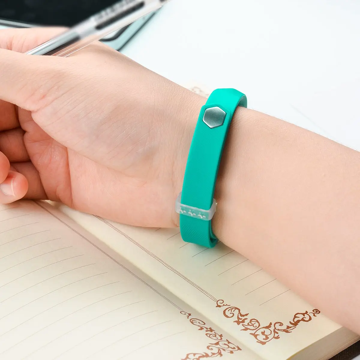 AIUNIT Compatible Flex 2 Band | Small Adjustable Sport Wristband in Teal - view 5
