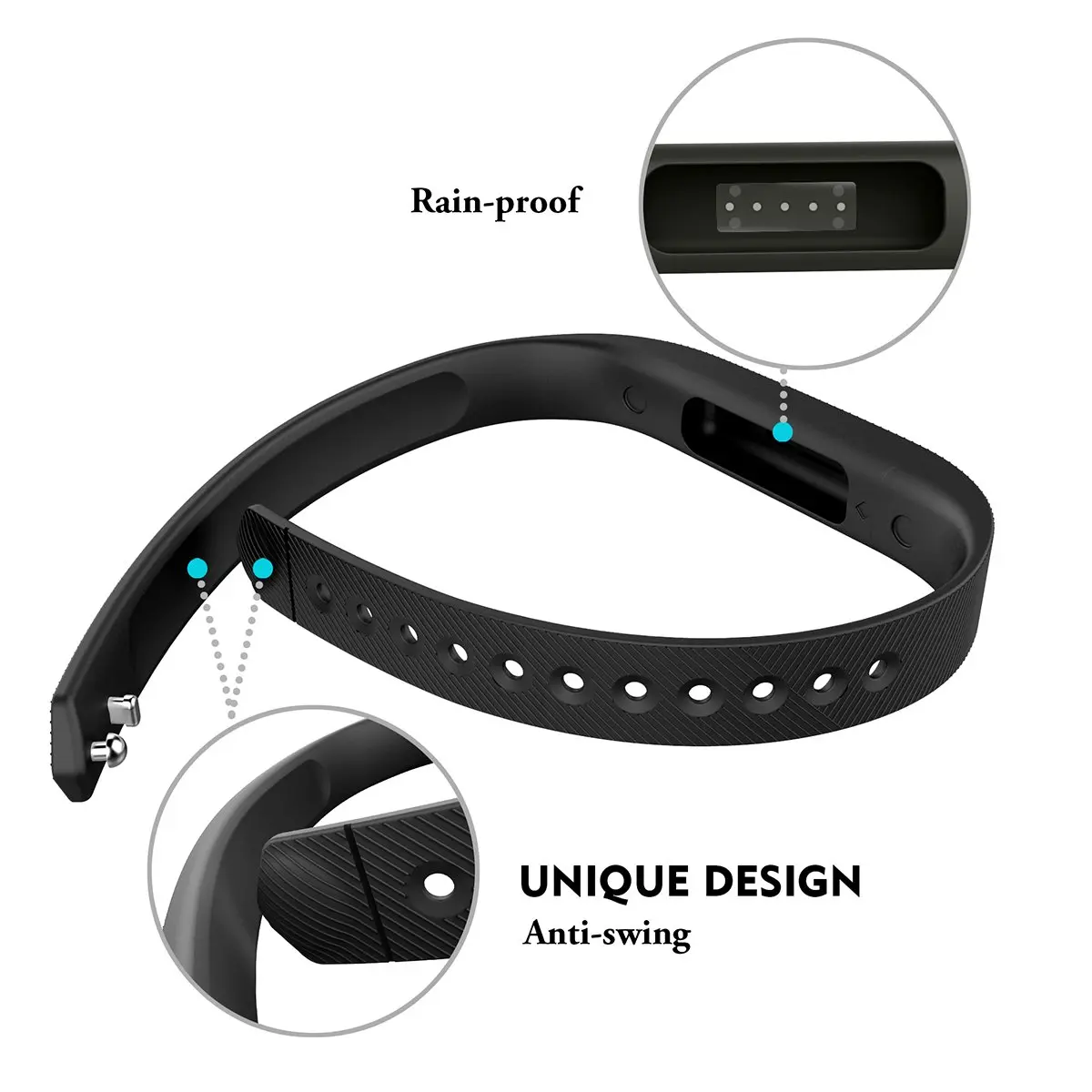 AIUNIT Compatible Flex 2 Band 3 Pack | Sport Wristbands for Flex 2, Small & Large Sizes - view 3