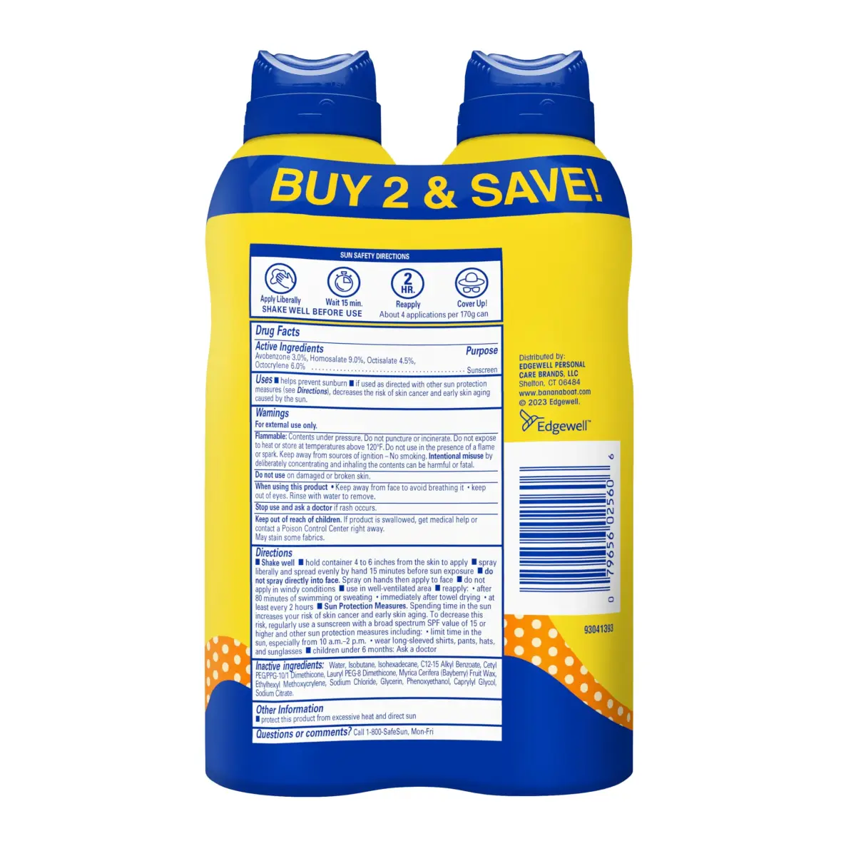 Banana Boat Sport Kids Sunscreen Spray SPF 50 Twin Pack | Tear-Free & Sting-Free Protection for Sensitive Skin - view 9