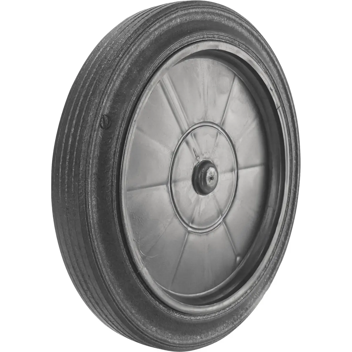 Roll-Tech 12in Snap-Lock Trash Can Replacement Wheel, Black | Quiet Rubber Tire, 330 lbs Load - main product image