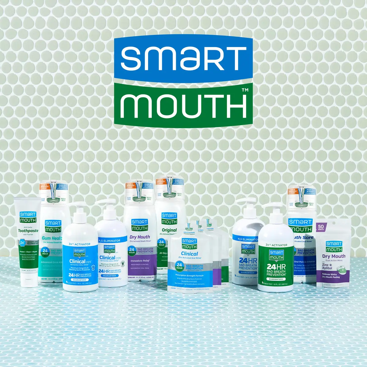 SmartMouth Dry Mouth Zinc Activated Mouthwash, Mint, 16 fl oz (473 ml) | Moisturizes & Eliminates Bad Breath - view 9