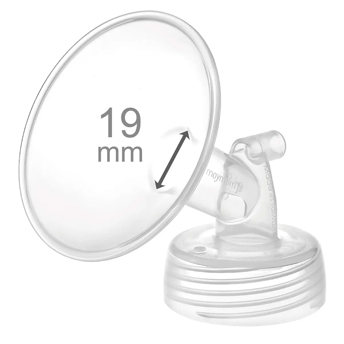 Maymom Widemouth Flange 19mm for Spectra S1/S2 Pumps | BPA-Free, FDA Compliant Plastic - main product image