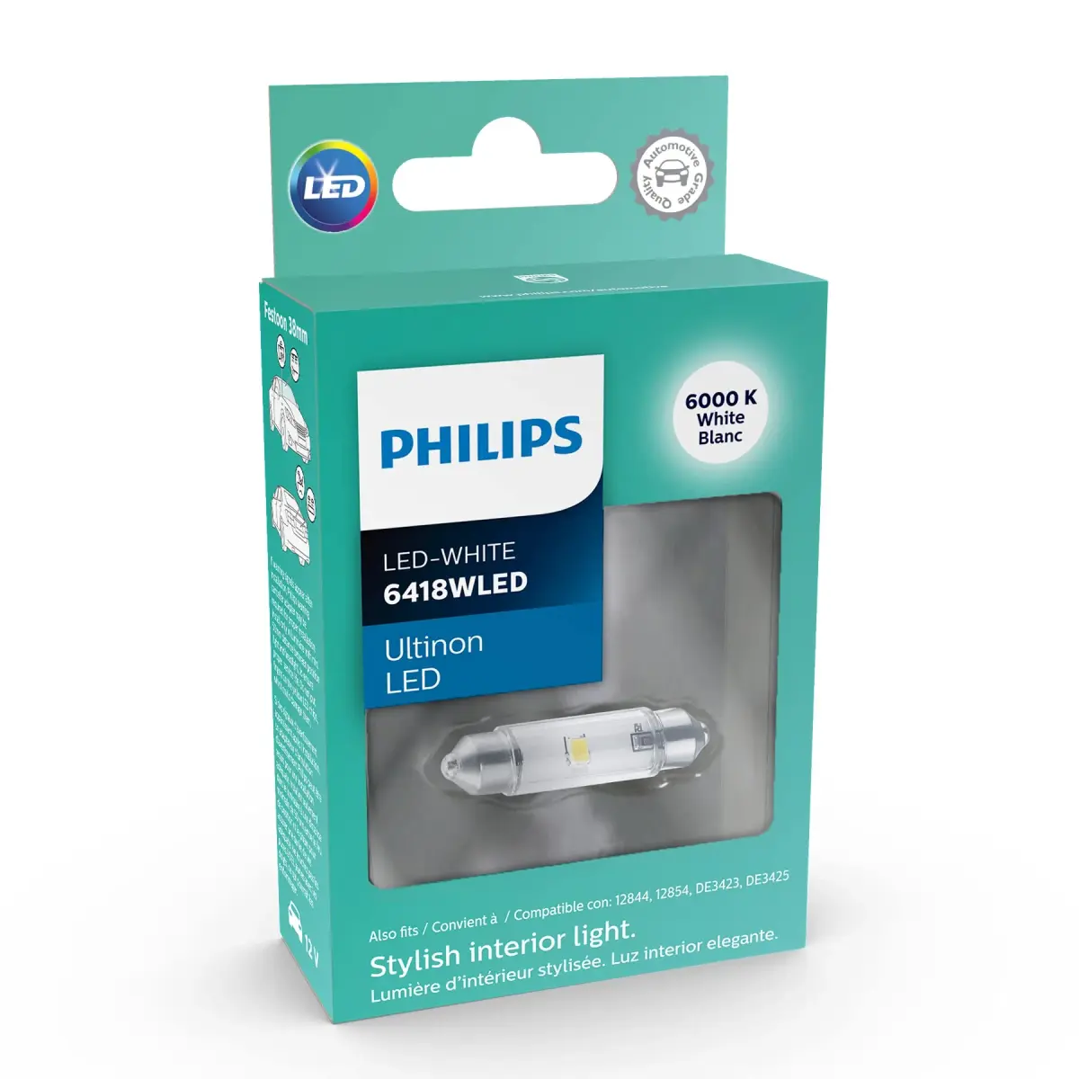 Philips Ultinon LED Bulb White 1 Pack | 6000K Bright White Light for Cars - view 2