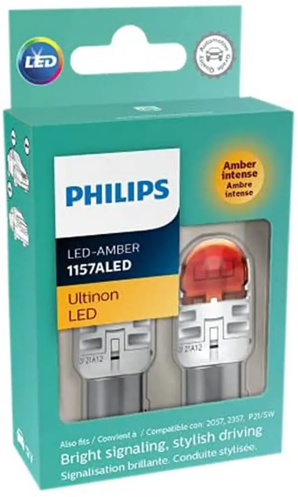 Philips Ultinon LED Amber Signal Light Bulbs 1157ALED (2-Pack) | Direct Replacement for Conventional Bulbs - main product image