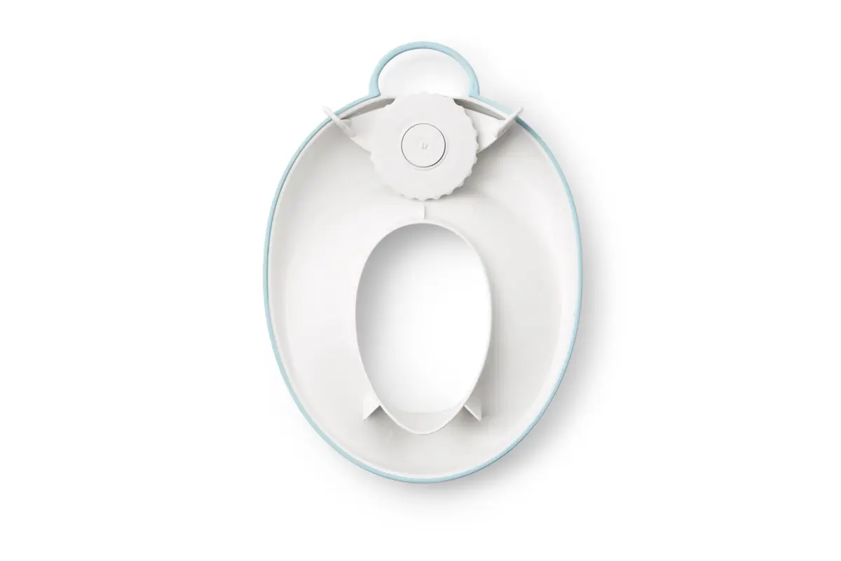 BabyBjörn Toilet Trainer White/Turquoise 29cm (11.5in) | Ergonomic Design for Toddler Potty Training - view 3