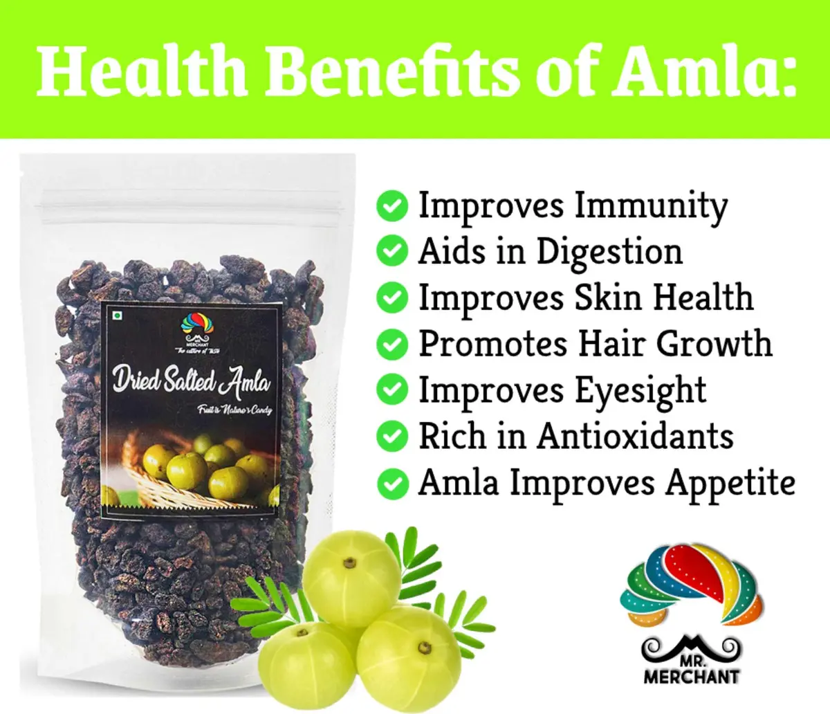 Mr. Merchant Dried Salted Amla 400 gm | Natural, No Preservatives, Rich in Vitamin C - view 2