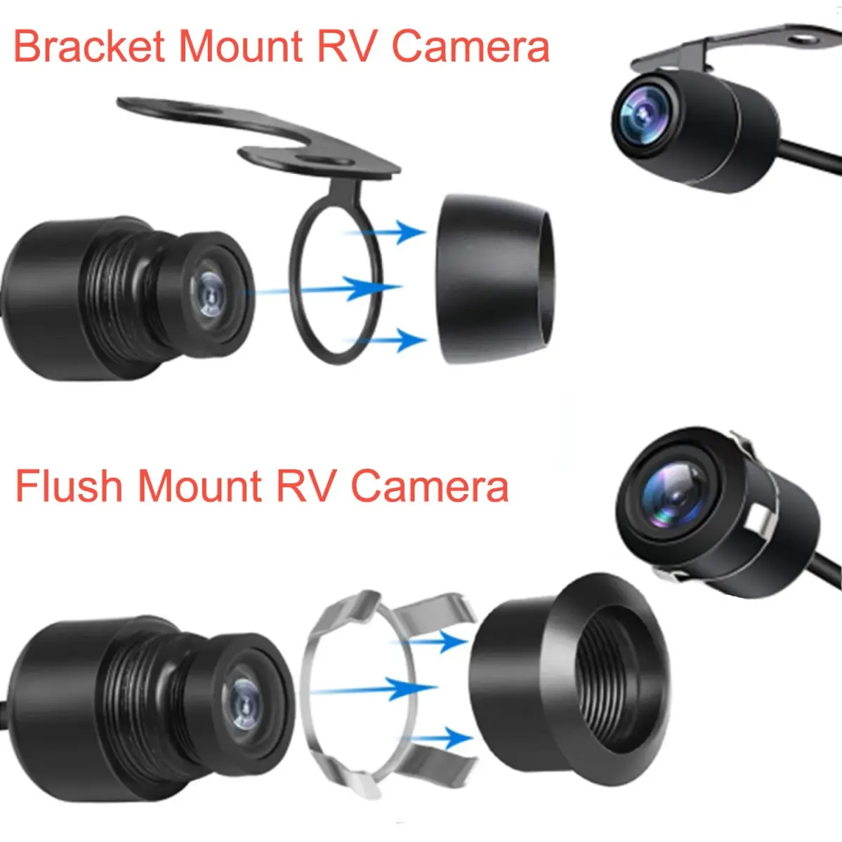 NOAUKA HD Universal Backup Camera 160° FOV Black | CMOS Sensor, 12V DC - view 6