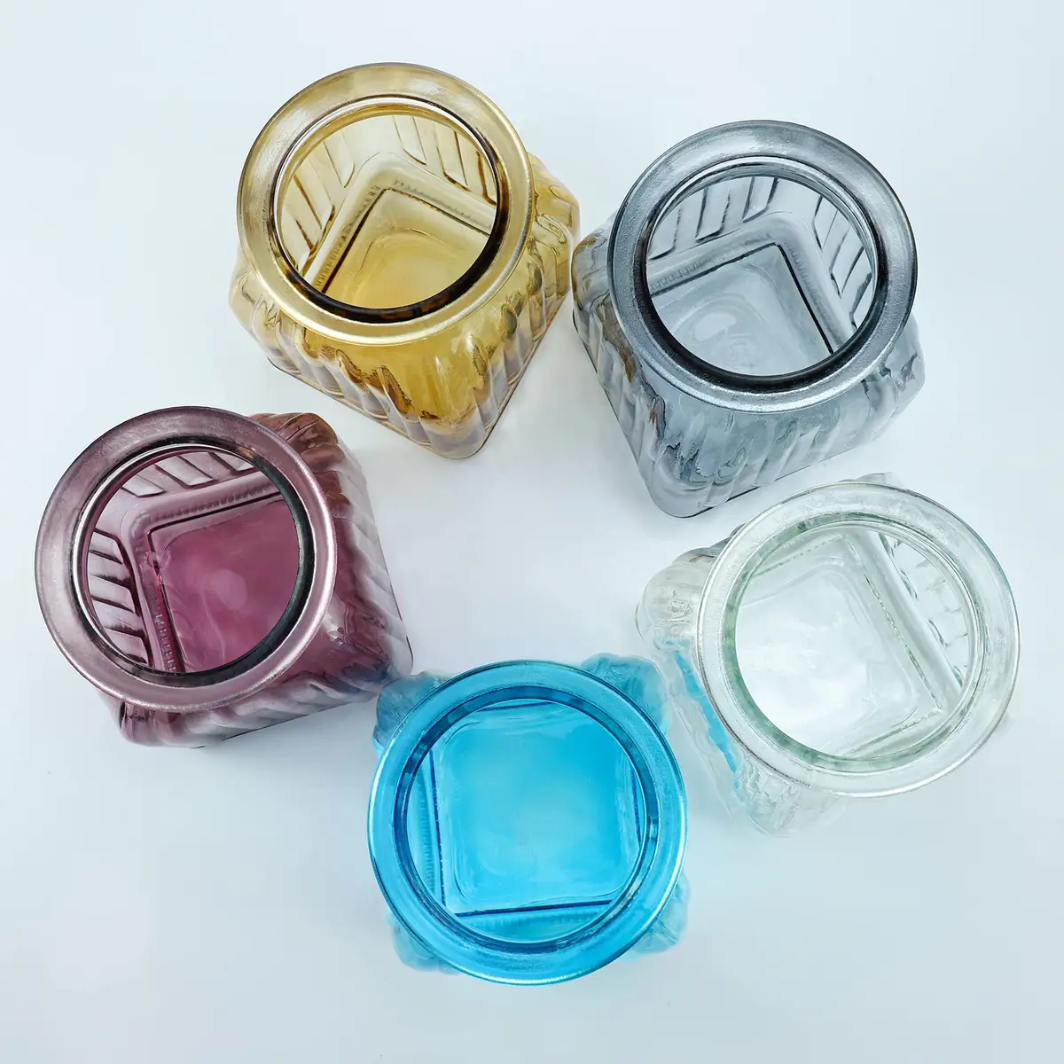 SOCOSY Vintage Crystal Glass Candy Jar with Lid 24 oz | Elegant Kitchen Storage & Wedding Gift - view 8