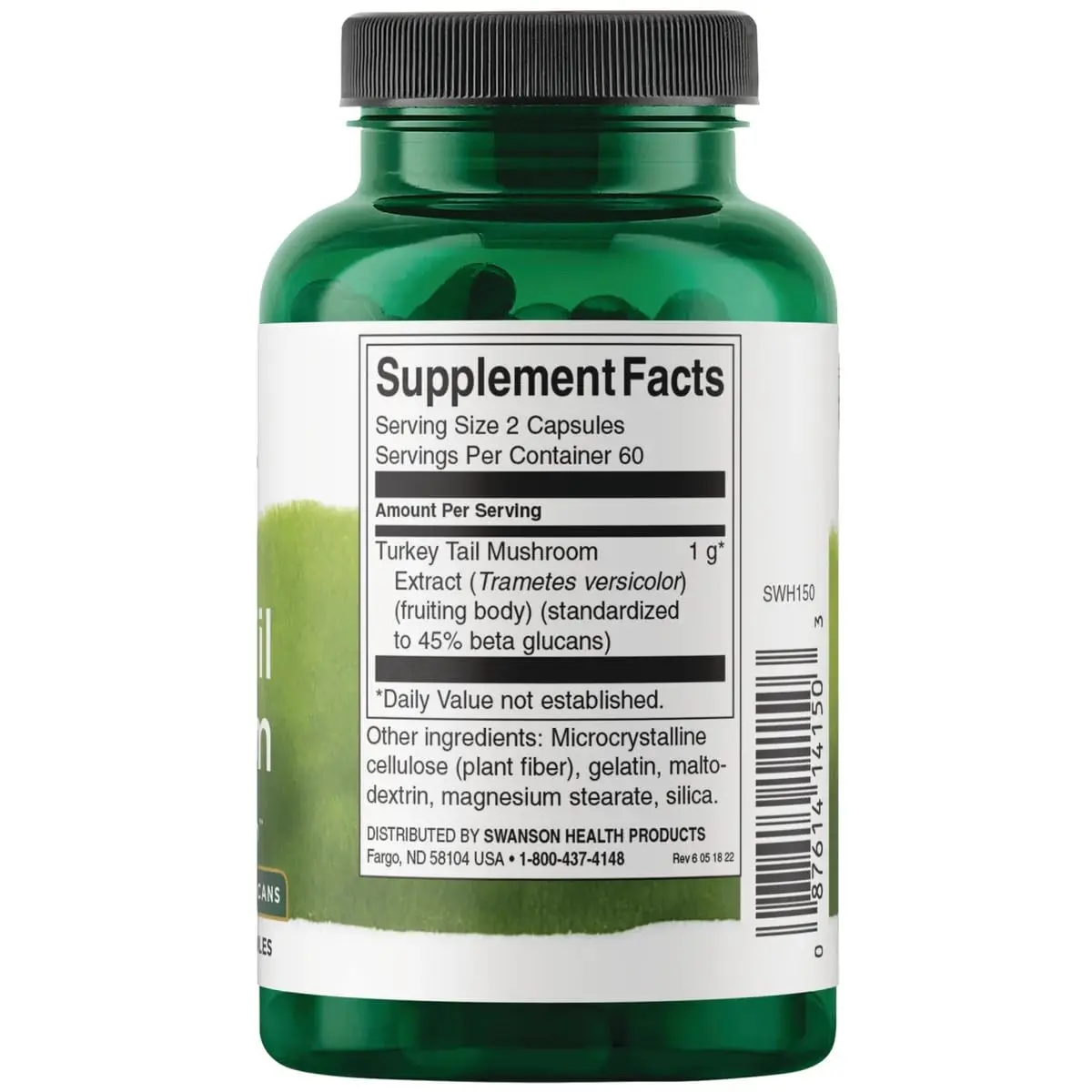 Swanson Turkey Tail Mushroom 500 mg 240 Capsules (120 Count Pack of 2) | Immune & Cellular Health Support - view 2