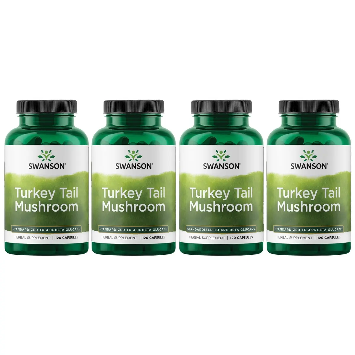 Swanson Turkey Tail Mushroom 500 mg 480 Count (Pack of 4) | Immune System Support with 45% Beta Glucans - main product image
