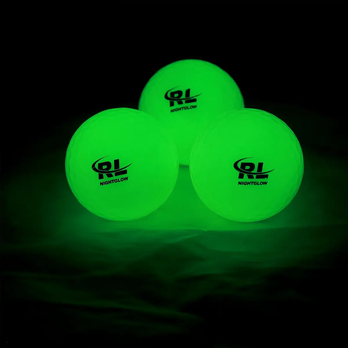 R&L Glow Golf Balls for Night Sports - Tournament Fluorescent 6 Pack | Rechargeable with UV Flashlight - view 2