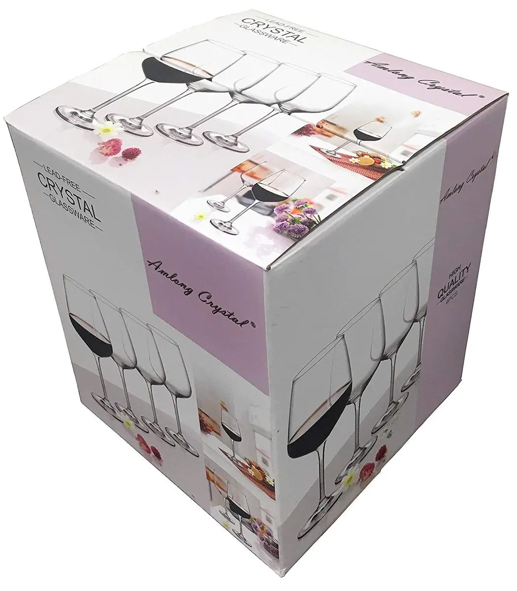 Amlong Crystal All-Purpose Wine Glasses 17oz | Lead-Free, Dishwasher Safe, Set of 4 - view 5