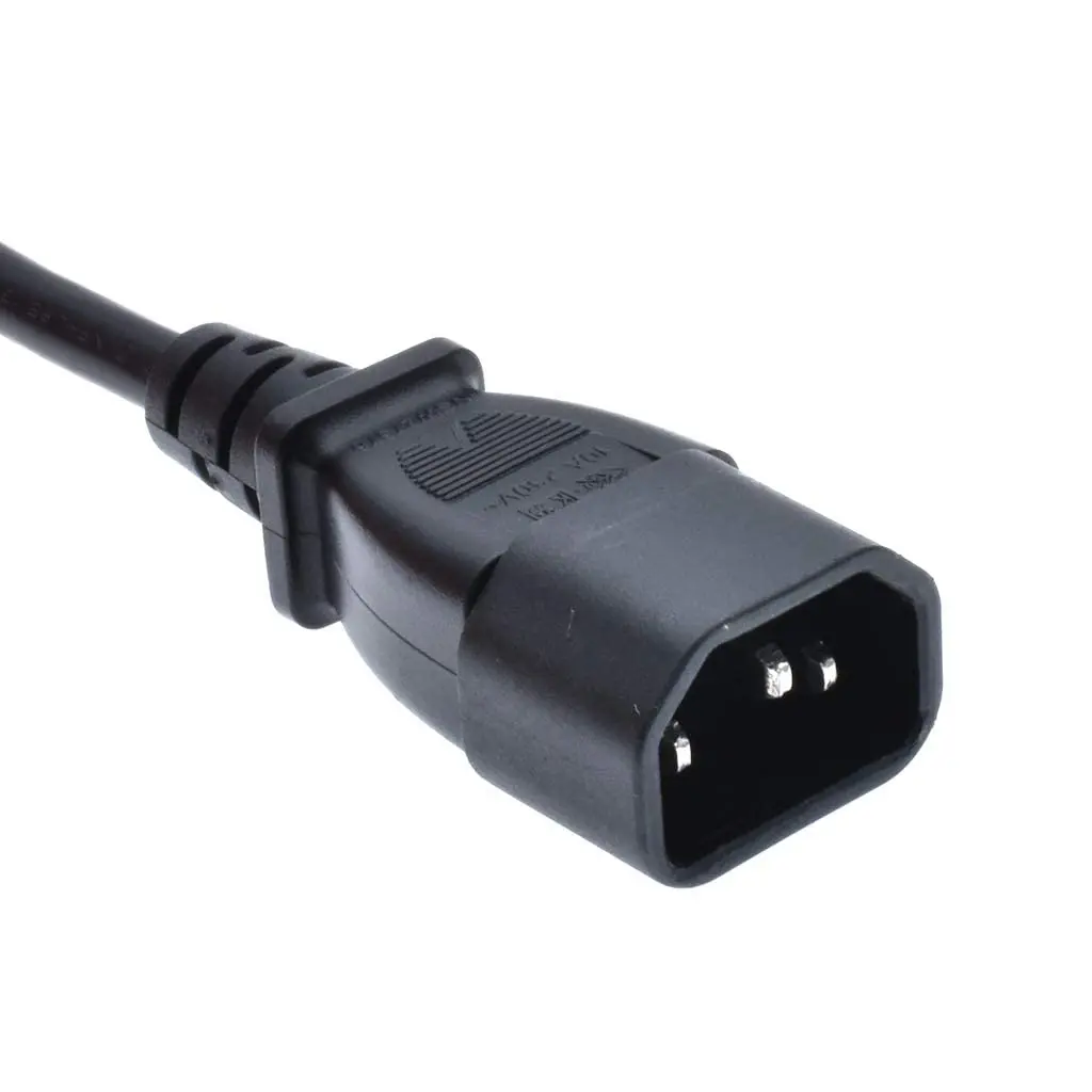 Tekit C14 to C5 Power Cord 0.3m (1ft) | IEC 320 C14 Male to C5 Female Adapter Cable - view 2
