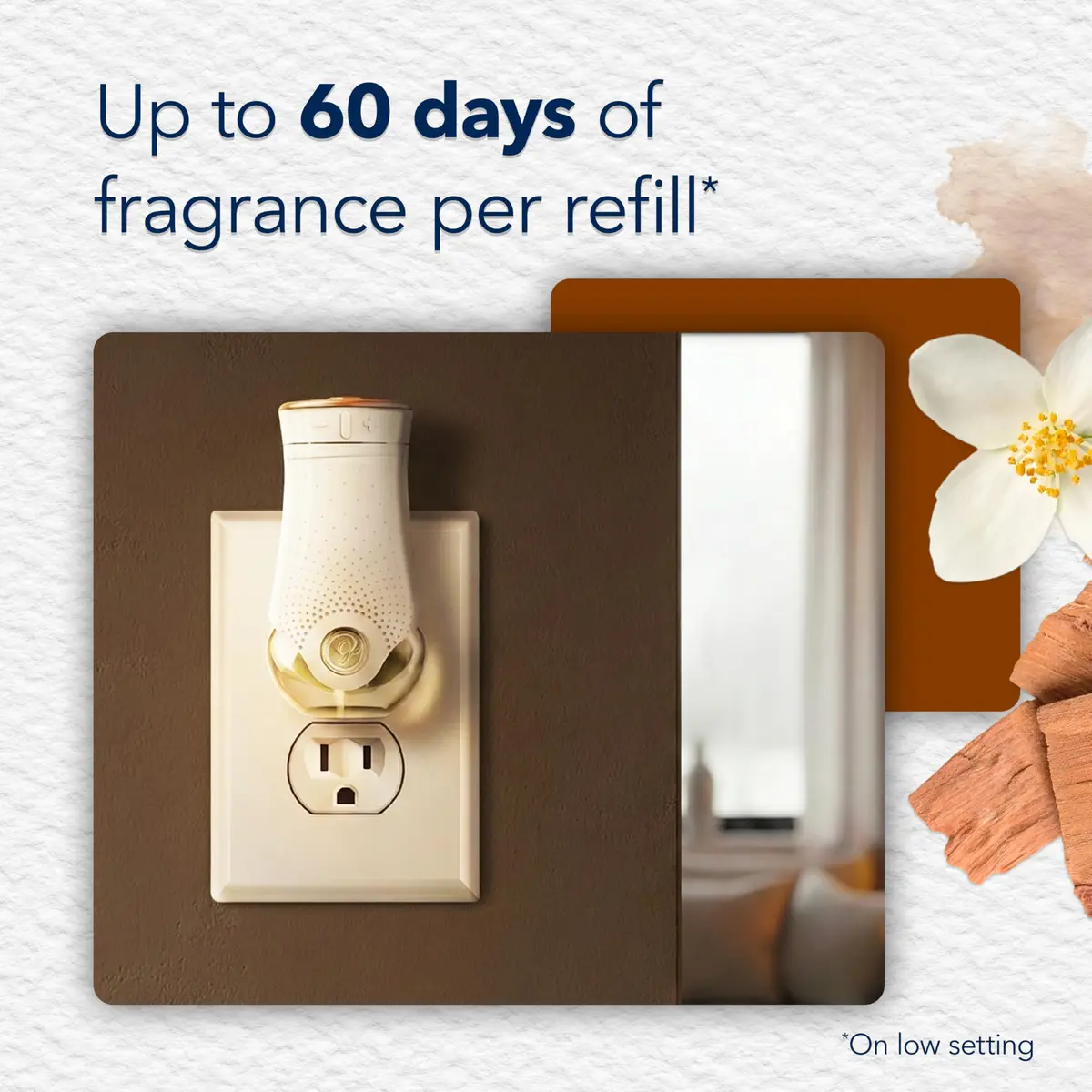 Glade PlugIns Refills Air Freshener, Cashmere Woods Scent, 3.35 Fl Oz Each (5 Count Pack) | Essential Oils for Home & Bathroom - view 2
