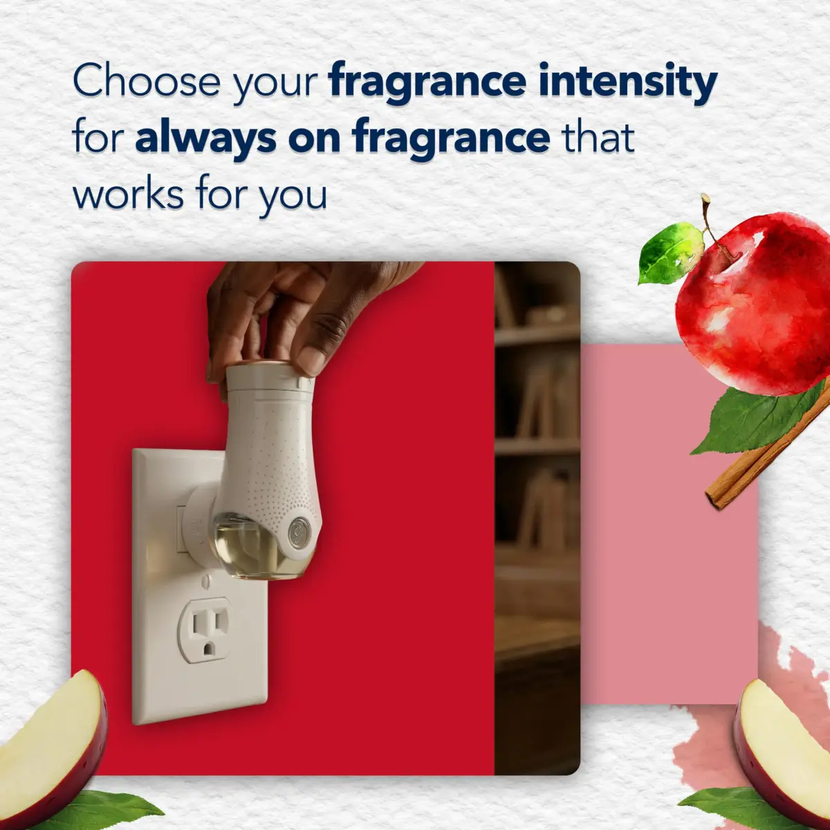 Glade Apple Cinnamon PlugIns Refills 3.35 Fl Oz (100 ml) | Continuous Fragrance for Home & Bathroom - view 7