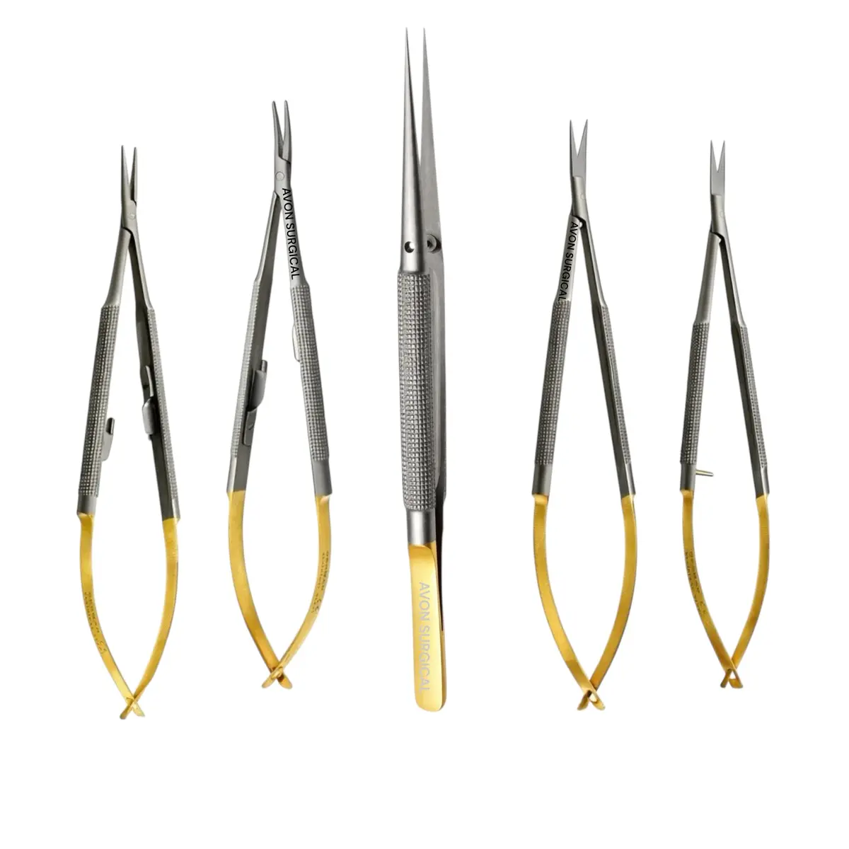 Cynamed German Stainless Set of 5 Micro Surgical Scissors & Needle Holders | 6 Inch Precision Instruments - main product image