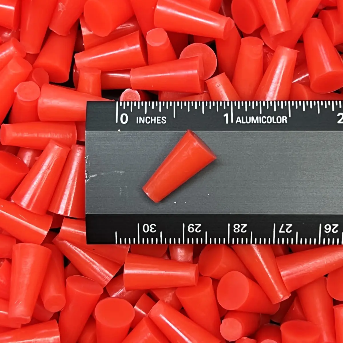 High Temp Masking Supply .187" x .343" (3/16 x 11/32) Silicone Rubber Plugs | Tapered Heat-Resistant, Reusable, 1000 Pack - main product image