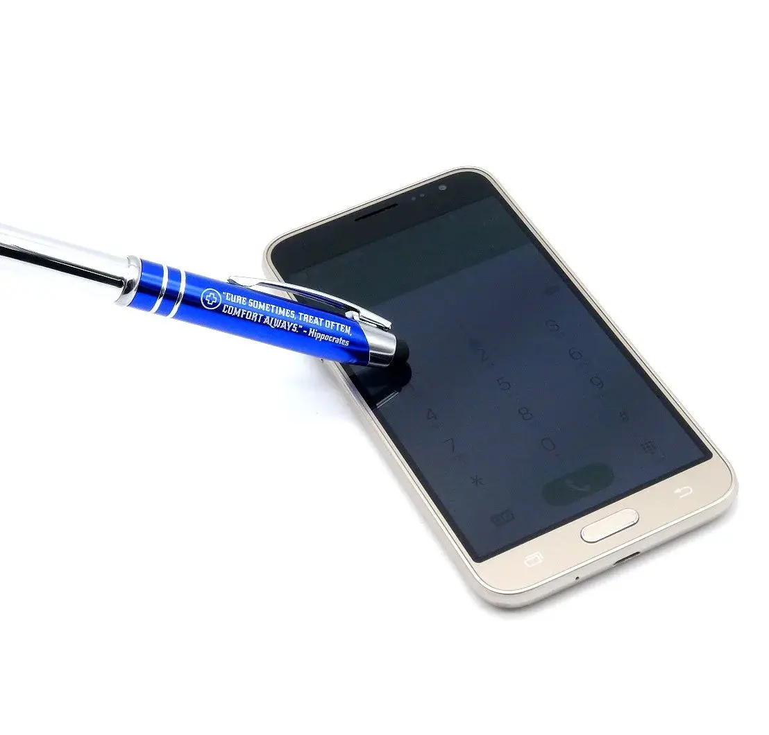 Inkstone Medical Gift Pen with Light & Stylus | Engraved Hippocrates Quote, Black - view 5