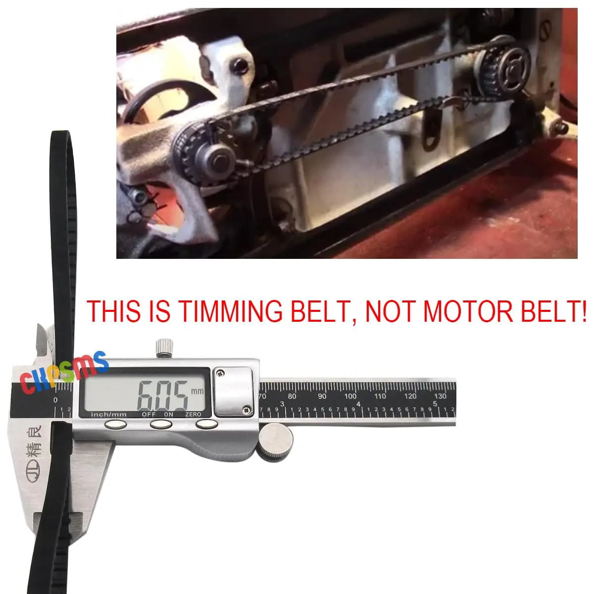 ckpsms Timing Belt #37977 6mm Width 91 Teeth Compatible with Singer Sewing Machines - view 2