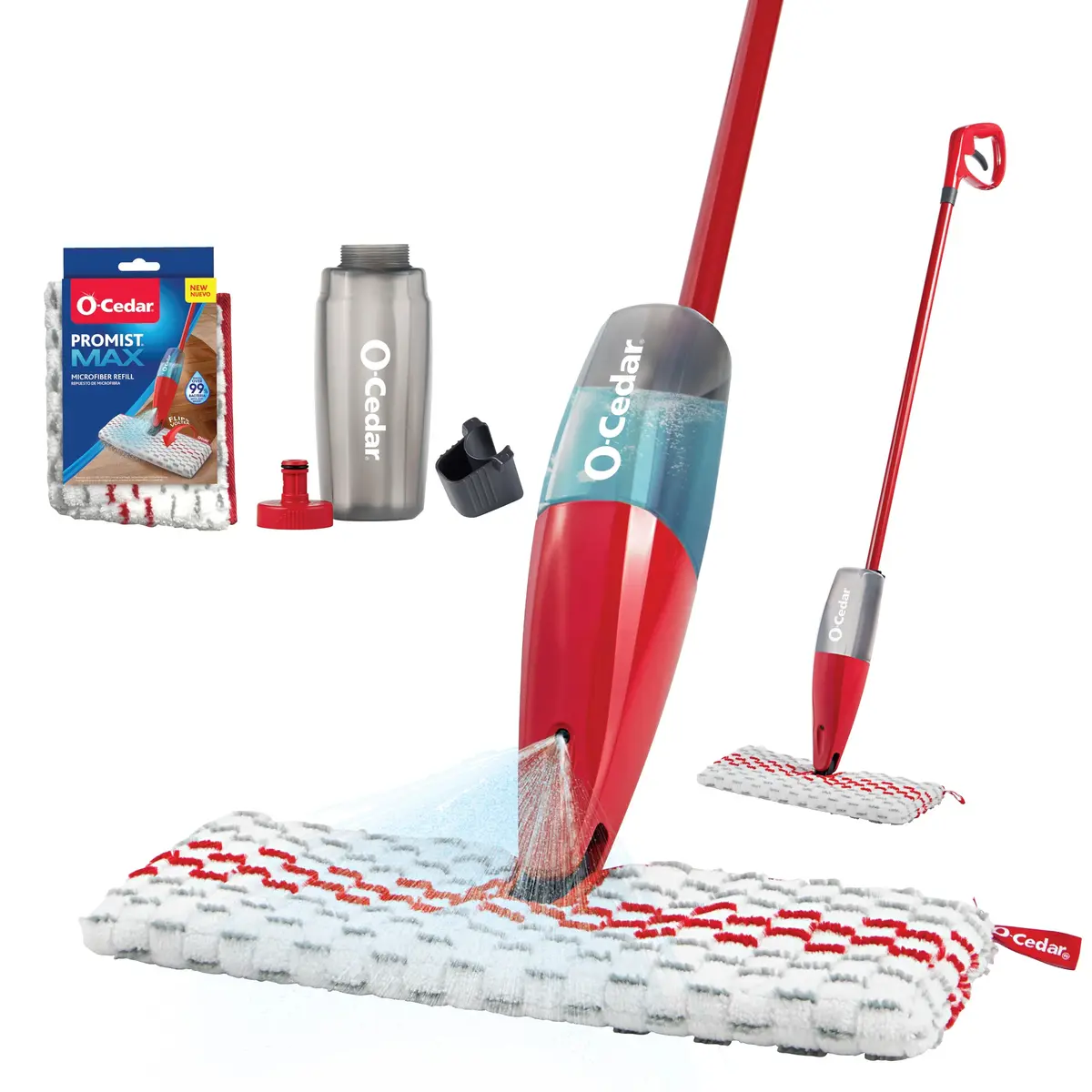 O-Cedar ProMist MAX Microfiber Spray Mop with 1 Extra Refill | Removes 99% of Bacteria with Water - main product image