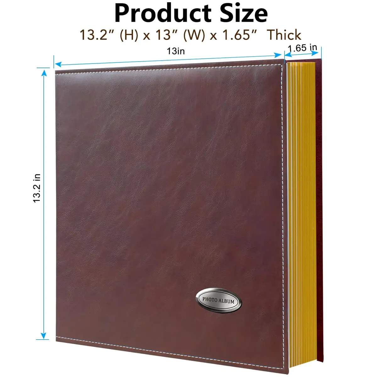 Zoview Coffee Leather Self-Adhesive Photo Album 33 cm (13 in) | Holds 4x6, 5x7, 8x10 Photos - view 7