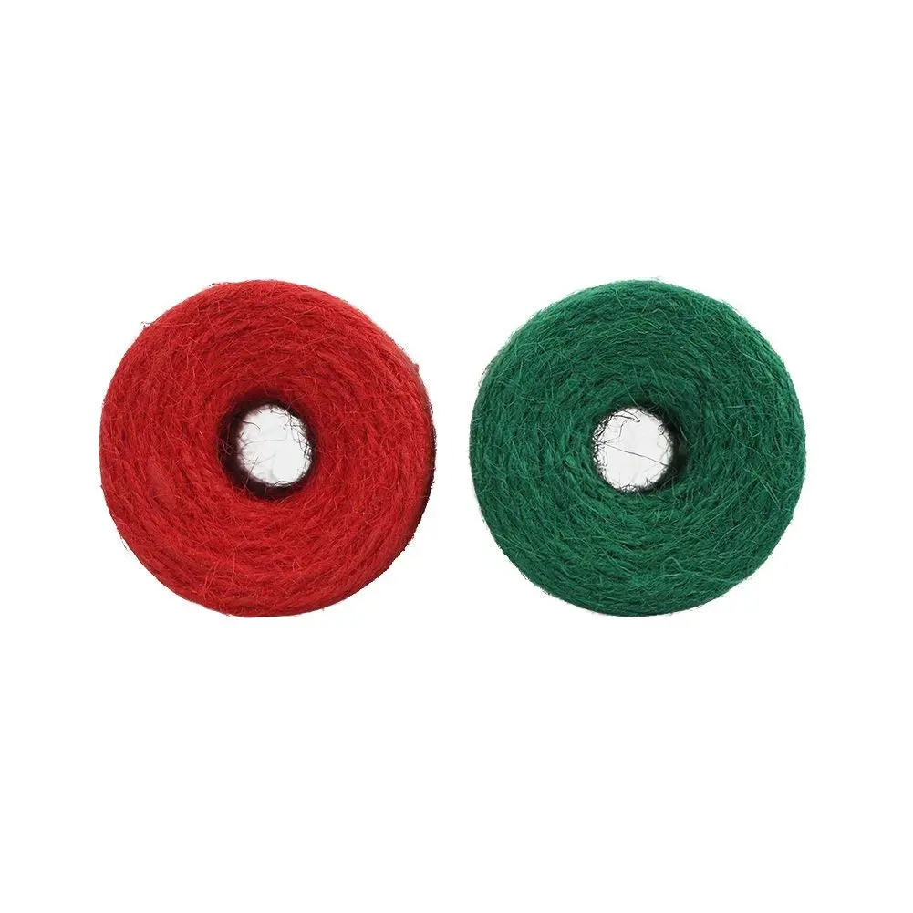 Tenn Well Red Green Jute Twine 328 Feet x 2 Rolls | Heavy Duty 2mm for Gift & Garden - view 3