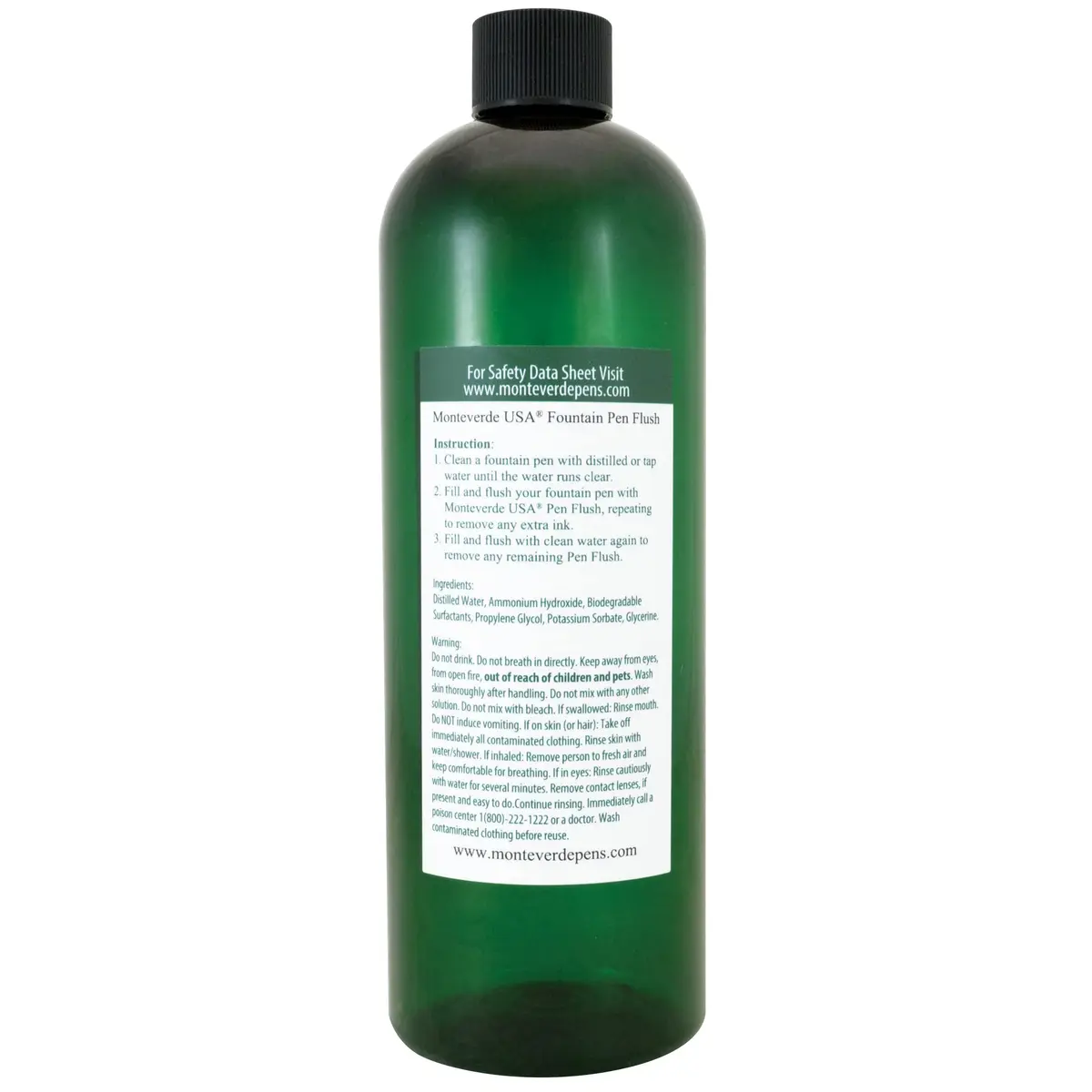 Monteverde Fountain Pen Cleaner 16 Fl Oz | Removes Build-Up, Restores Pen Writing - view 2