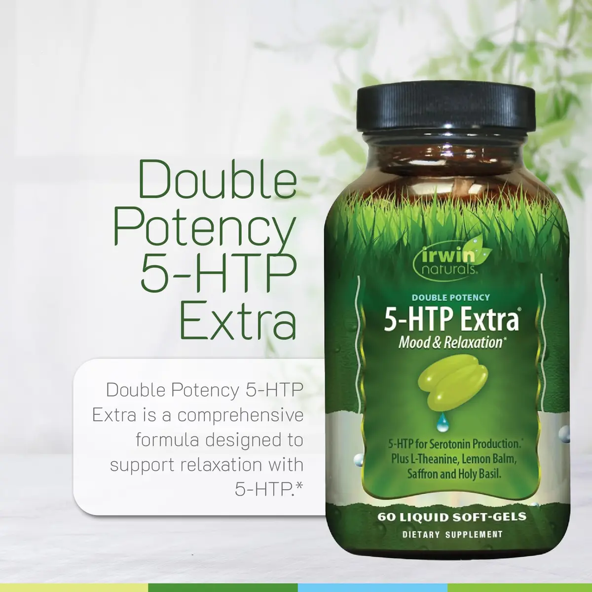 Irwin Naturals Double Potency 5-HTP Extra Mood Balance Formula 60 Liquid Soft-Gels | Supports Mood & Relaxation - view 5