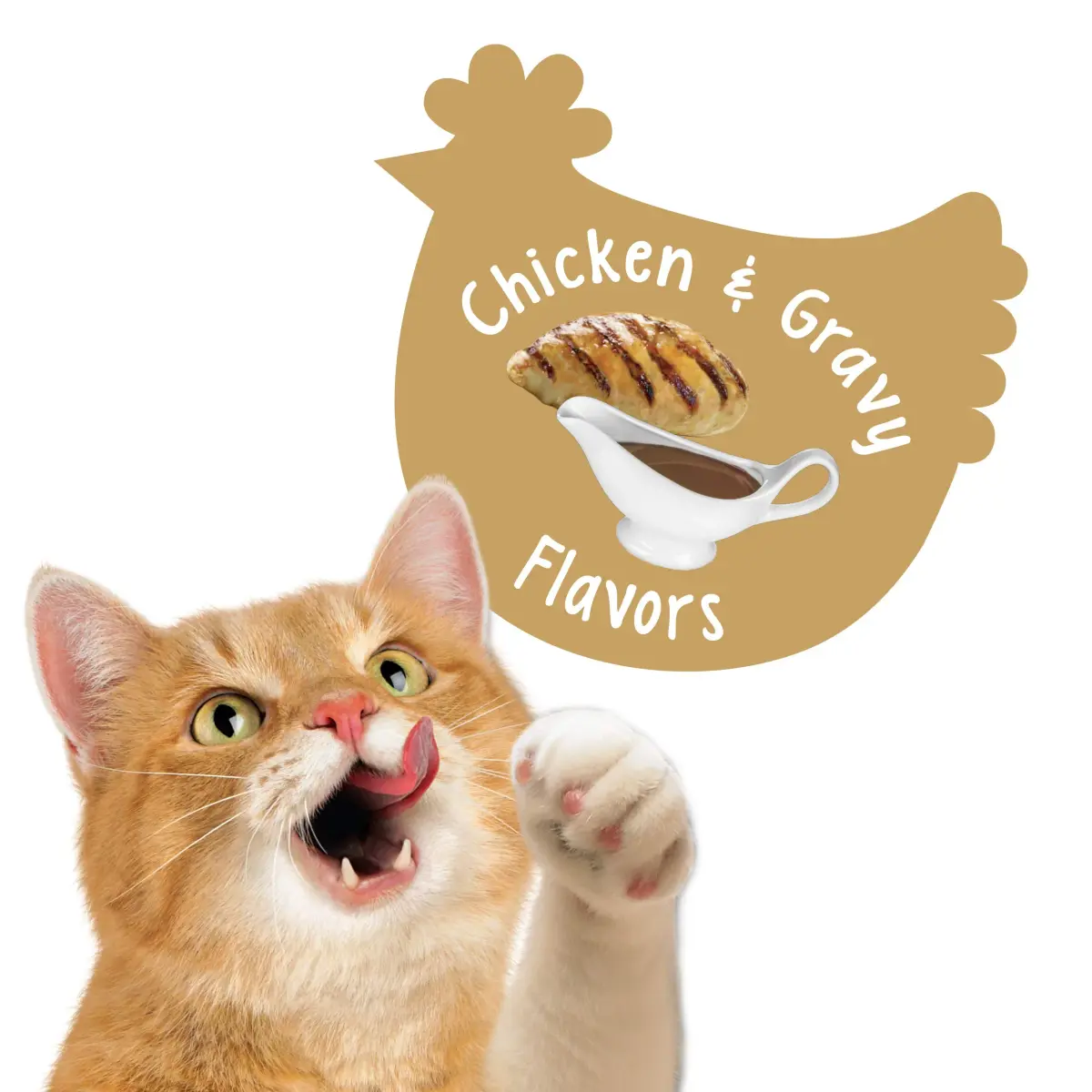 Purina Friskies Party Mix Gravy-licious Crunch Chicken & Gravy Cat Treats 567 g (20 oz) | Irresistible Chicken Flavor - view 3