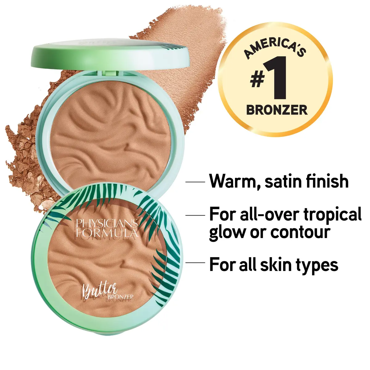 Physicians Formula Murumuru Butter Bronzer Sunkissed Bronzer 10.8g (0.38 oz) | Tropical Glow & Sensitive Skin Formula - view 2