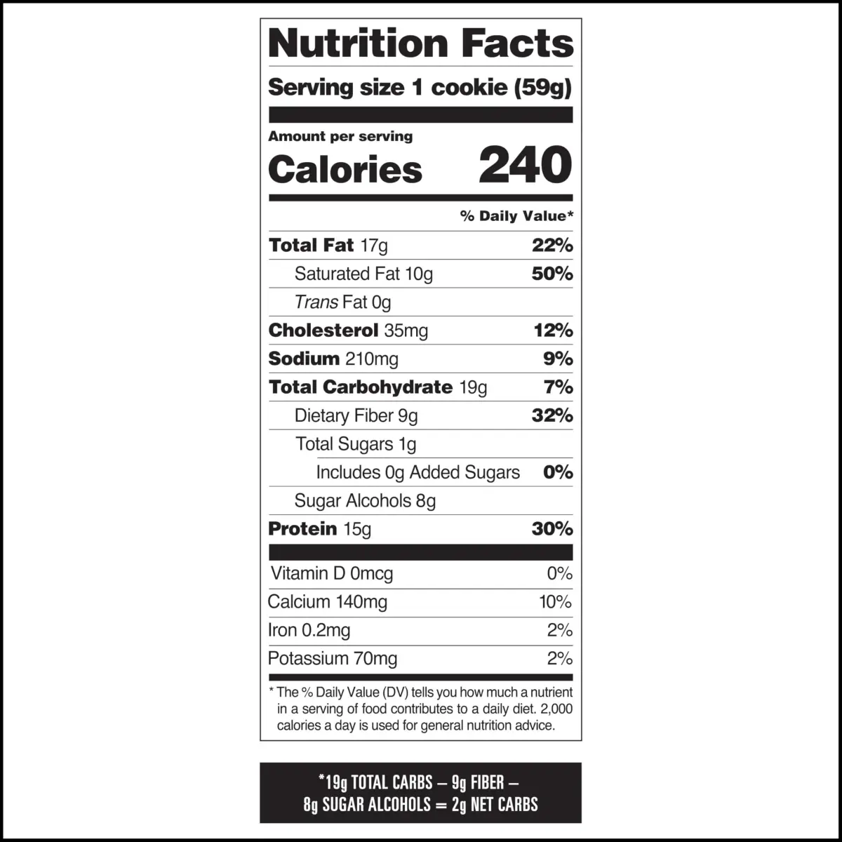 Quest Chocolate Chip Protein Cookie 15g Protein, 1g Sugar, 2g Net Carbs, Keto Friendly, Soft & Yummy — 12 Count (59g Each) - view 8