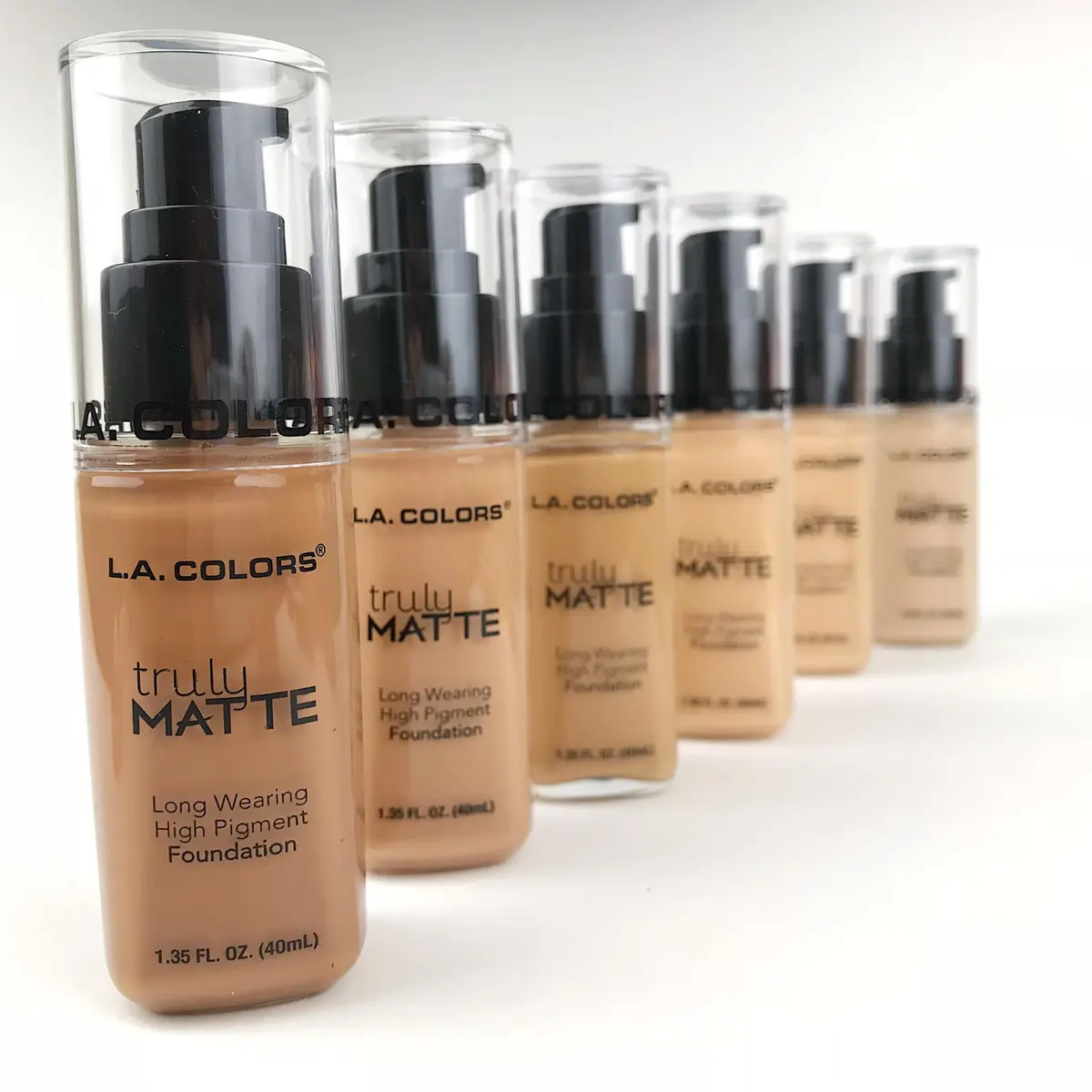L.A. COLORS Truly Matte Foundation, Mahogany 2.9 Fl Oz | Long-Wearing Powder Finish for Oily & Combination Skin - view 4