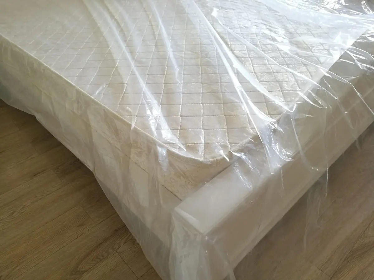 ComfortHome Mattress Bag for Moving and Storage, Twin/Full Size, 2-Pack (Clear) - view 6