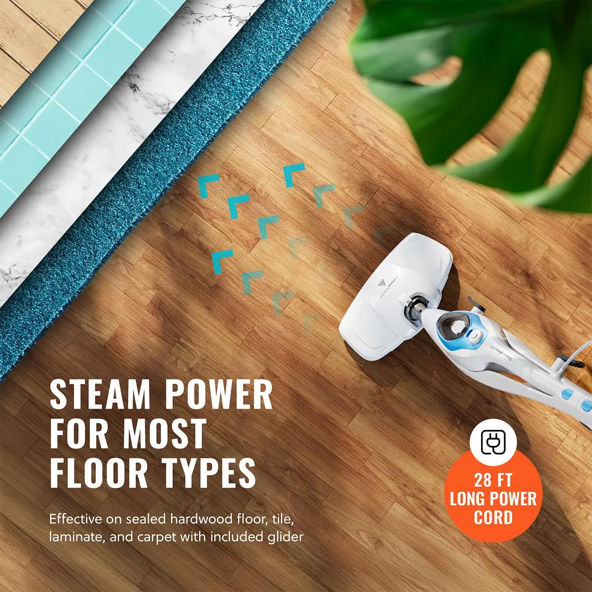 PurSteam 10-in-1 Steam Mop with Detachable Handheld Steam Cleaner for Tile Hardwood Floors | Chemical-Free, Rapid Heat, Multi-Accessory (120 chars) - view 7