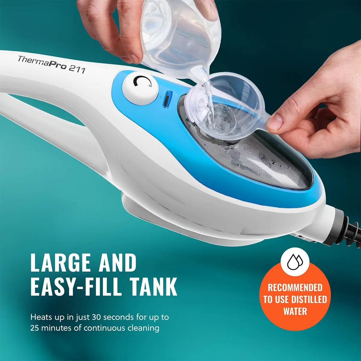 PurSteam 10-in-1 Steam Mop with Detachable Handheld Steam Cleaner for Tile Hardwood Floors | Chemical-Free, Rapid Heat, Multi-Accessory (120 chars) - view 9
