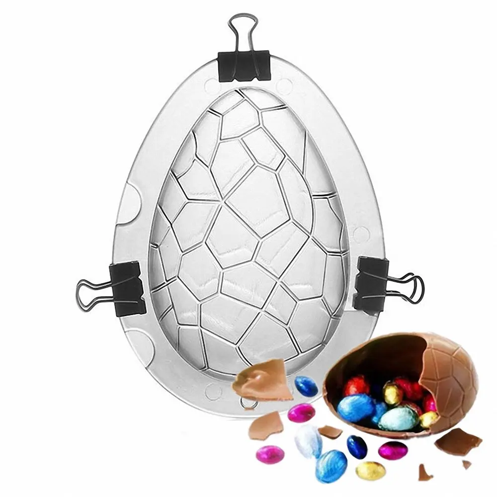 MoldFun Giant Surprise Toy Egg Maker - Easter Egg Mold, Dinosaur Polycarbonate Plastic Mould for Chocolate, Jello, Soap, Bath Bomb, Lotion Bar, Clay, Plaster, Cake Decorating Tool - main product image
