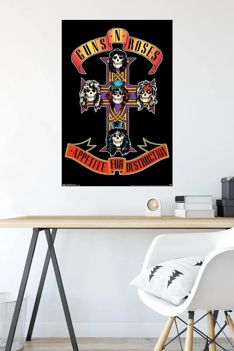 Trends International Guns N' Roses - Cross Wall Poster 55.9cm x 86.4cm | Officially Licensed Rock Band Art - view 4