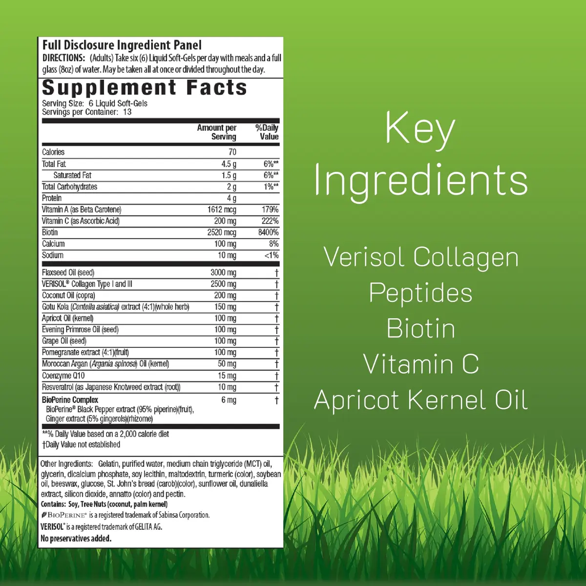 Irwin Naturals Collagen Beauty Supplement 80 Liquid Soft-Gels | Supports Skin, Hair & Nails - view 2