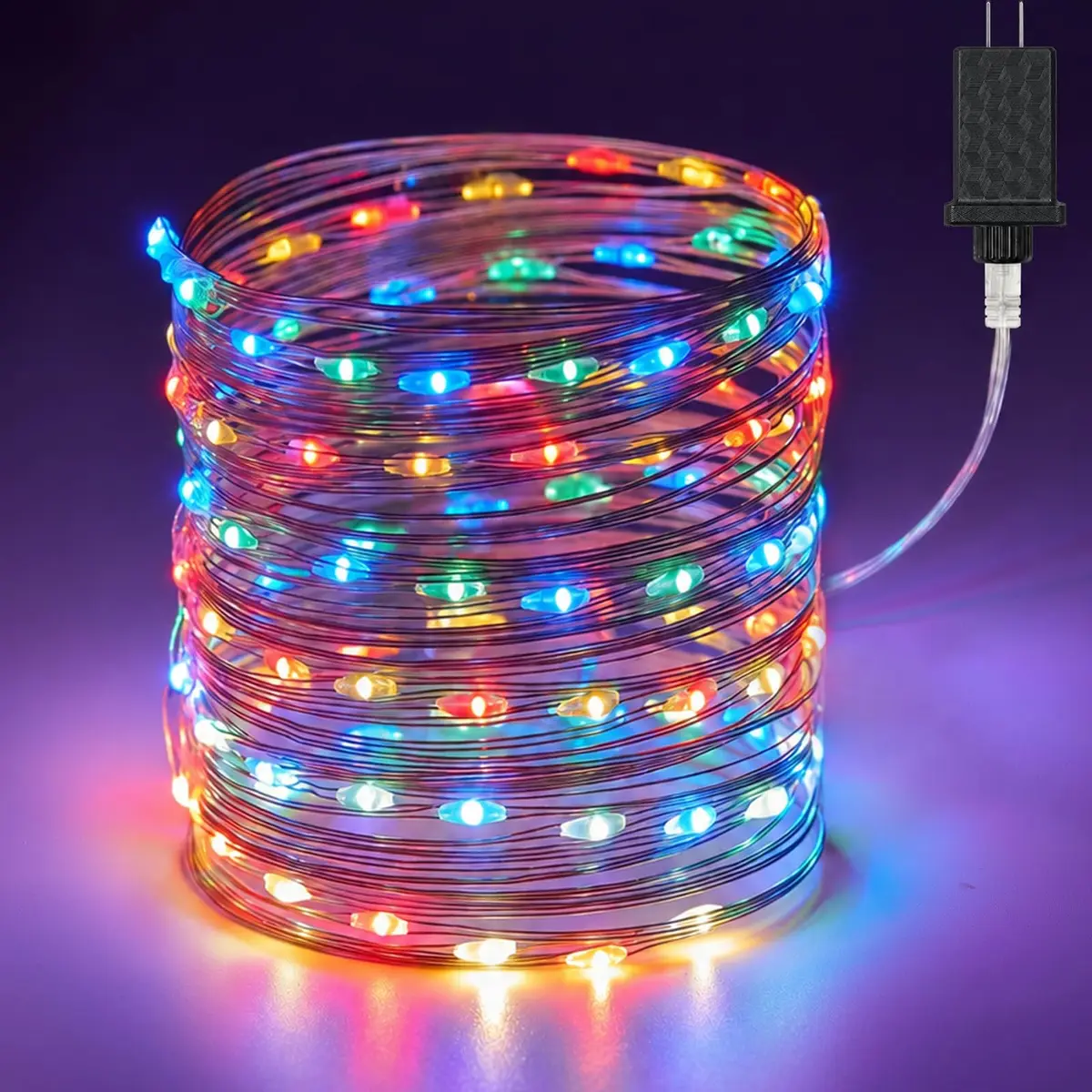 Minetom Multicolor Fairy String Lights 100 LEDs 10.1m (33 Ft) | Waterproof Copper Wire for Bedroom & Party Decor - main product image