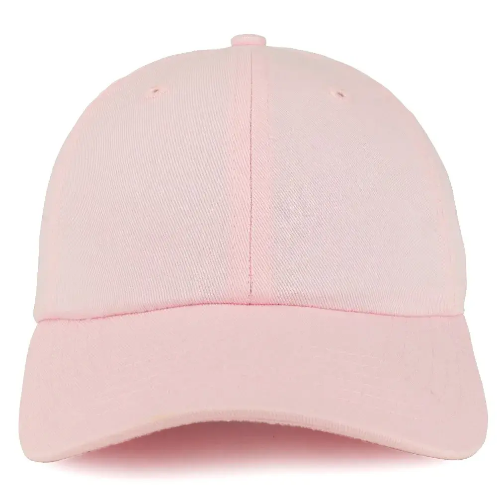 Trendy Apparel Shop Youth Small Fit Bio Washed Cotton Baseball Cap - Pink (1 Size) - view 2