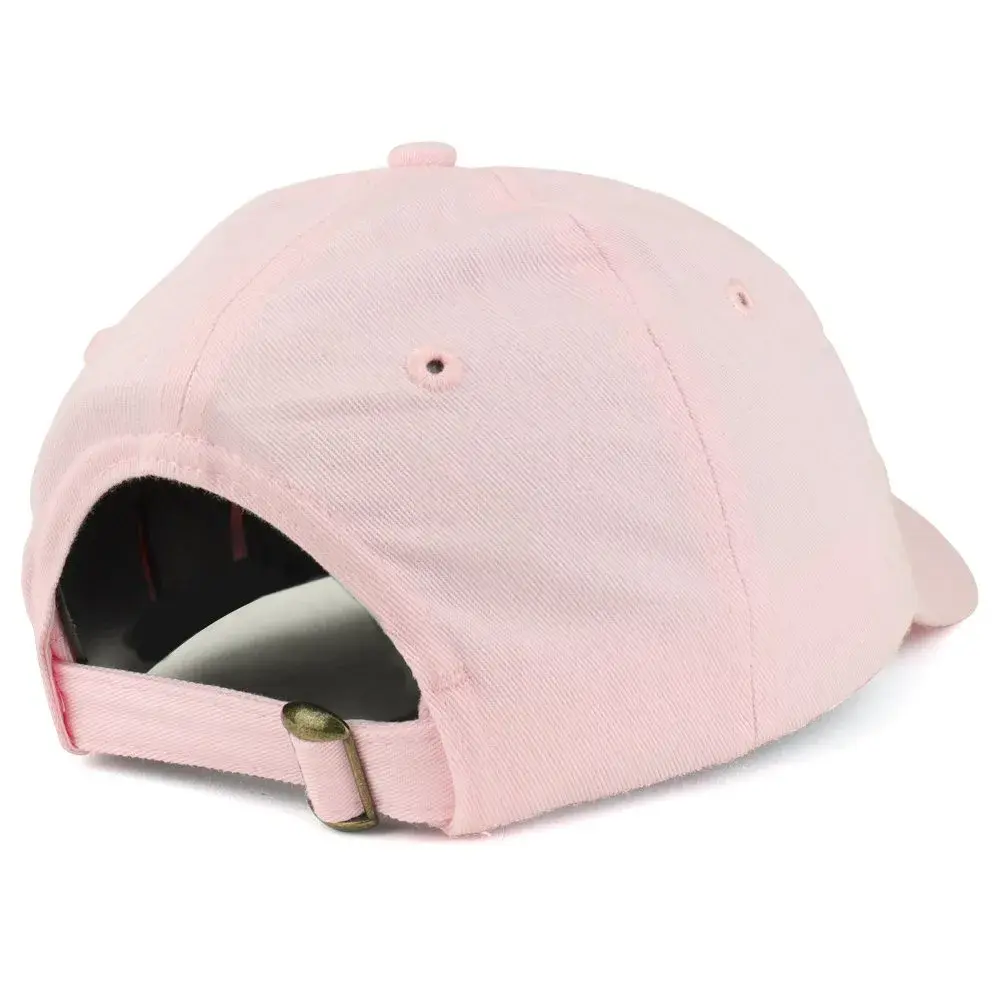 Trendy Apparel Shop Youth Small Fit Bio Washed Cotton Baseball Cap - Pink (1 Size) - view 3