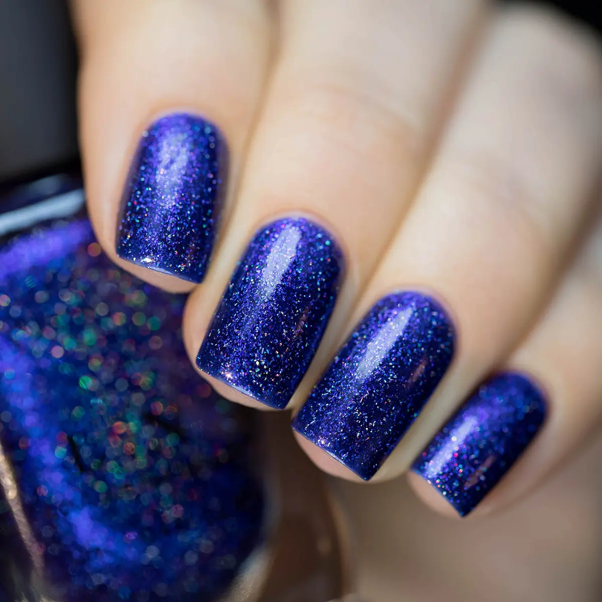 ILNP Downpour - Bold Indigo Blue Holographic Nail Polish | 0.4 Fl Oz, Breathtaking Radiance - view 7