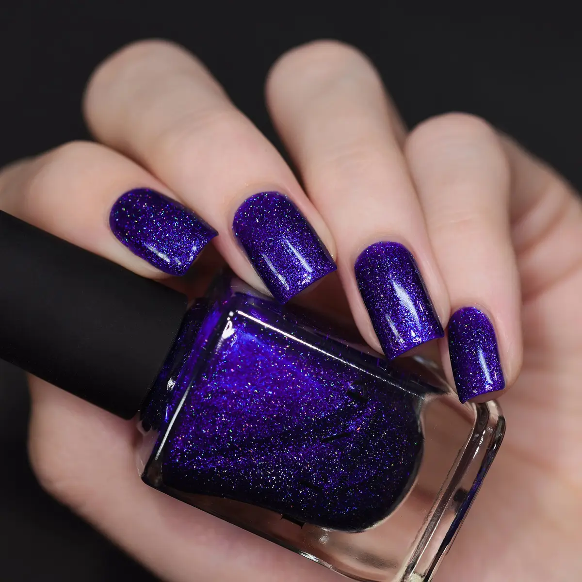 ILNP Downpour - Bold Indigo Blue Holographic Nail Polish | 0.4 Fl Oz, Breathtaking Radiance - view 2