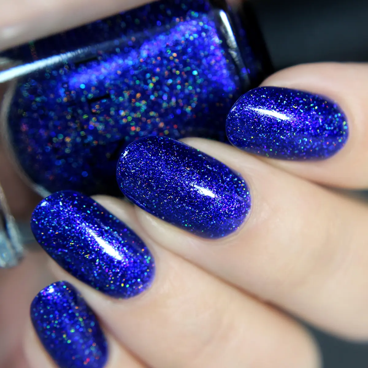 ILNP Downpour - Bold Indigo Blue Holographic Nail Polish | 0.4 Fl Oz, Breathtaking Radiance - view 3