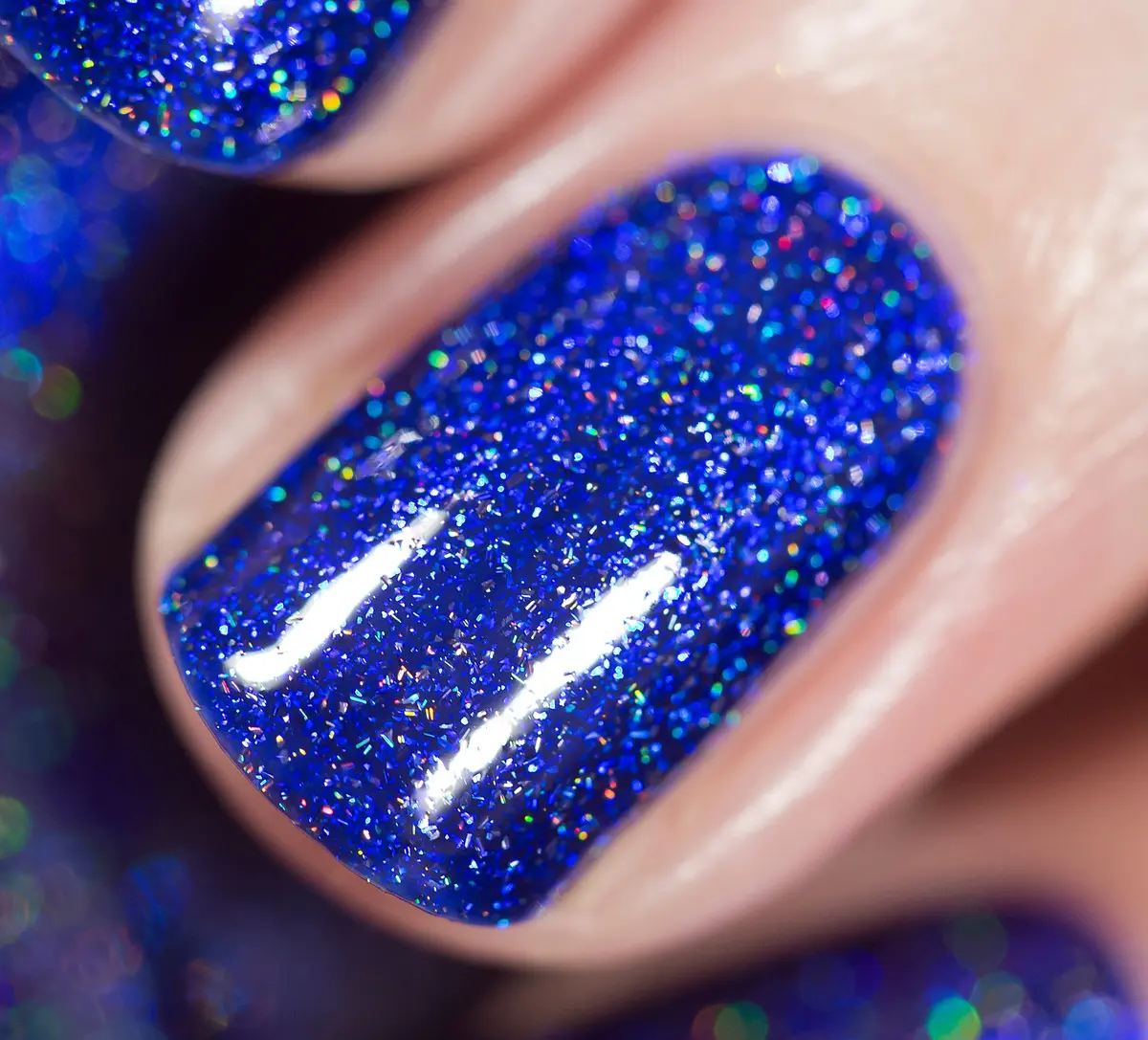 ILNP Downpour - Bold Indigo Blue Holographic Nail Polish | 0.4 Fl Oz, Breathtaking Radiance - view 4