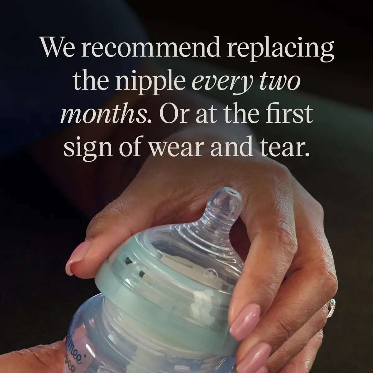 Tommee Tippee Advanced Anti-Colic Baby Bottle Nipples, Slow Flow, 0+ Months, Pack of 2 | Breast-Like for Natural Latch - view 7